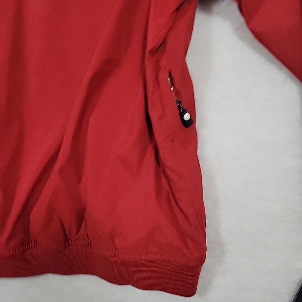 New Izod XFG Windbreaker Mens Sz L Red Jacket Side Zipper Pullover Golf (3092) - Picture 5 of 10